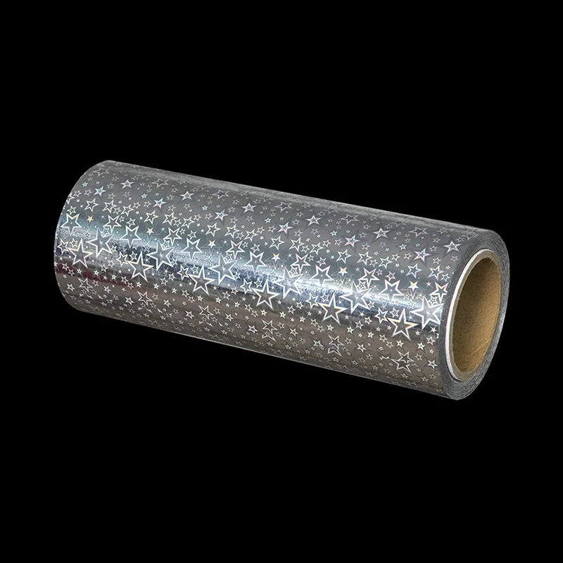 Película de laminación holográfica de plata metalizada